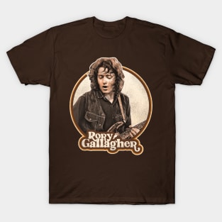 Rory Gallagher 70s Retro Sepia Tone T-Shirt